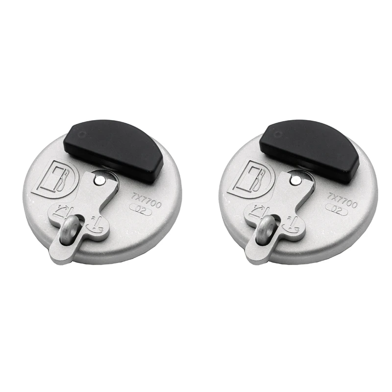 2X Locking Fuel Tank Cap 7X7700 For Caterpillar CAT Dozer Excavator D6R D5C 311D 312D 320D 321D 323D Gray