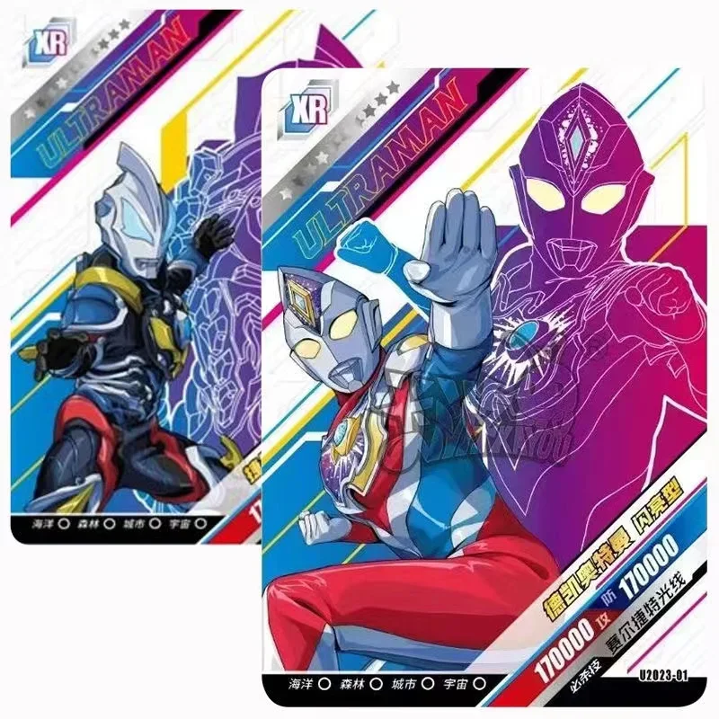 KAYOU hakiki Ultraman oyunu savaş toplama kartı Anime karakter kurulu oyunu iki boyutlu kırmızı GP Ultraman tahsil kartı