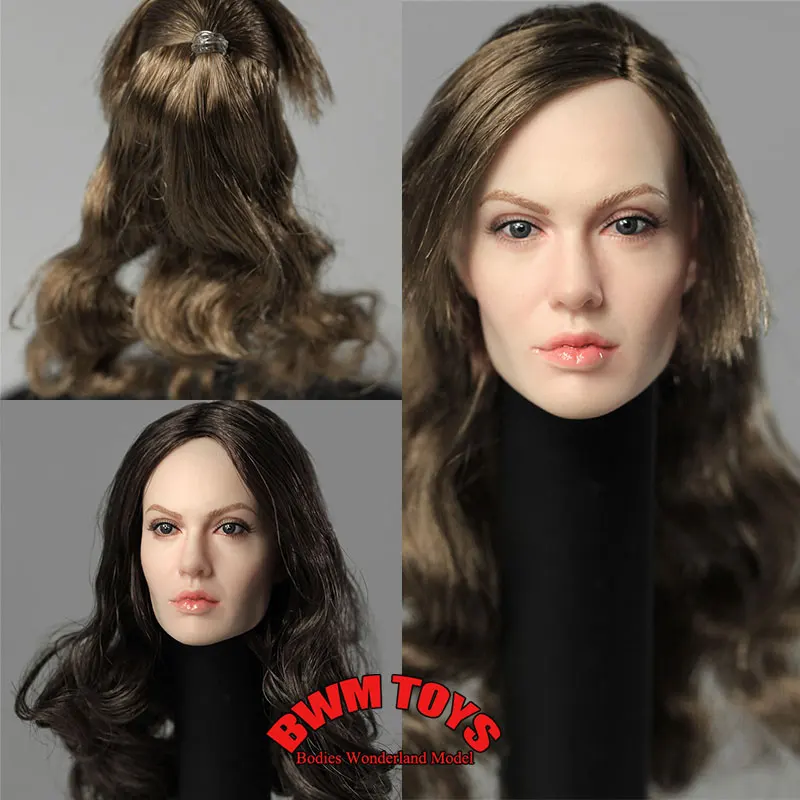 

In Stock ONLY GIRL 1/6 Scale Female Soldier Hair Transplant Sexy Beauty Angelina Jolie Head Sculpt For 12Inch Action Figure Doll