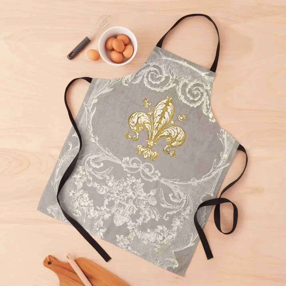 

Fleur-de-lis, French, Fleur-de-lys Apron For Man Women's Kitchen Women's Dresses Apron