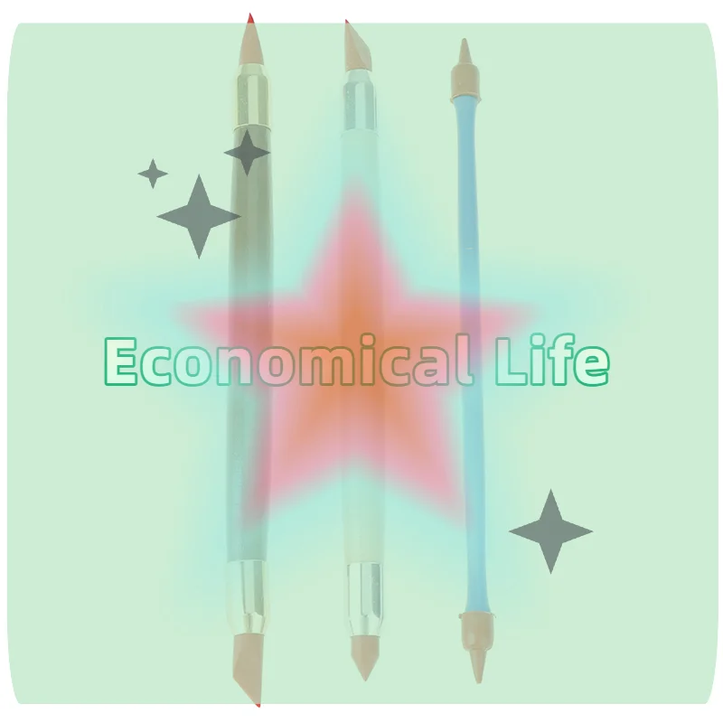 [MOA]3Pcs Silicon Rubber Shaper Pen Double-head Pottery Clay Sculpture Shaping Tools[MOA]