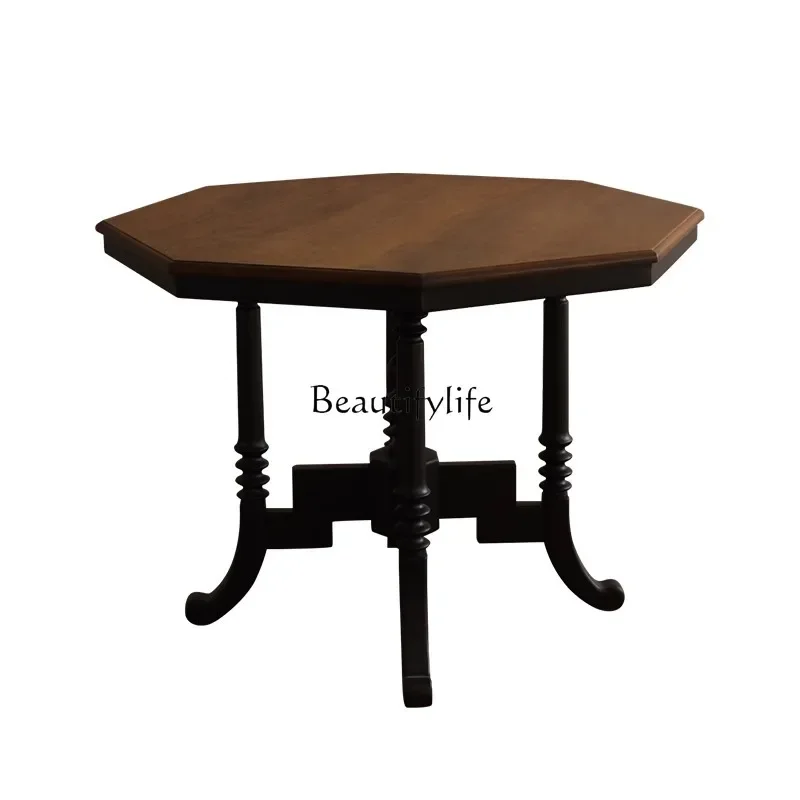 

ls 42French retro solid wood dining table household small apartment eight immortals table