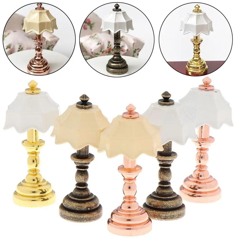 Accessories 1:12 Dollhouse  House Decor Miniature Floor Lamp  Retro Lamp Crystal Wall Light Lamp Model view 4