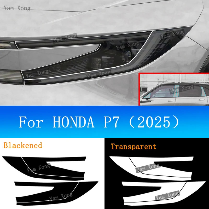 

Auto Exterior Front Light TPU Transparent Protective Film For HONDA P7 Headlight Black Wrap Cover Film BC Pillar Armored Films