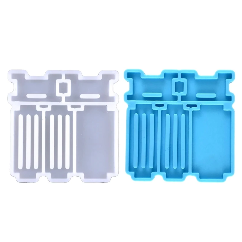 Boîte de rangement pour épissure géométrique 41QC, conteneur de résine, moule en Silicone pour bricolage, organisateur de résine époxy, décoration de maison