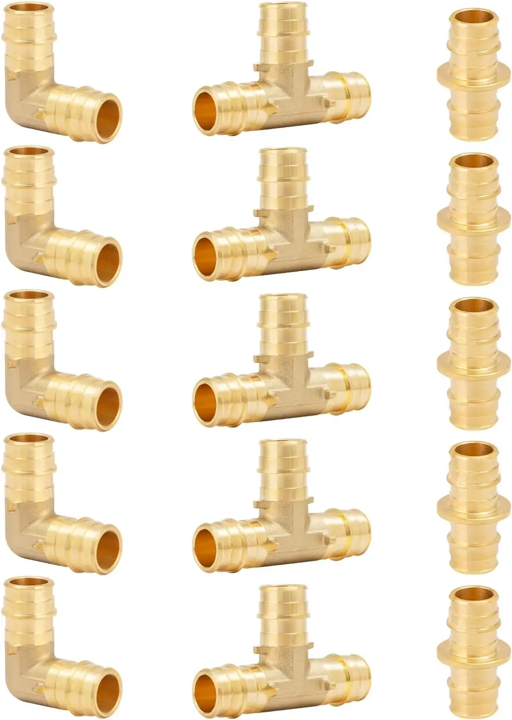 

15-Pack Pex-A Expansion Fittings 3/4", Includes Elbow, Tee, Coupling for ASTM F1960 Pex-A Tubing
