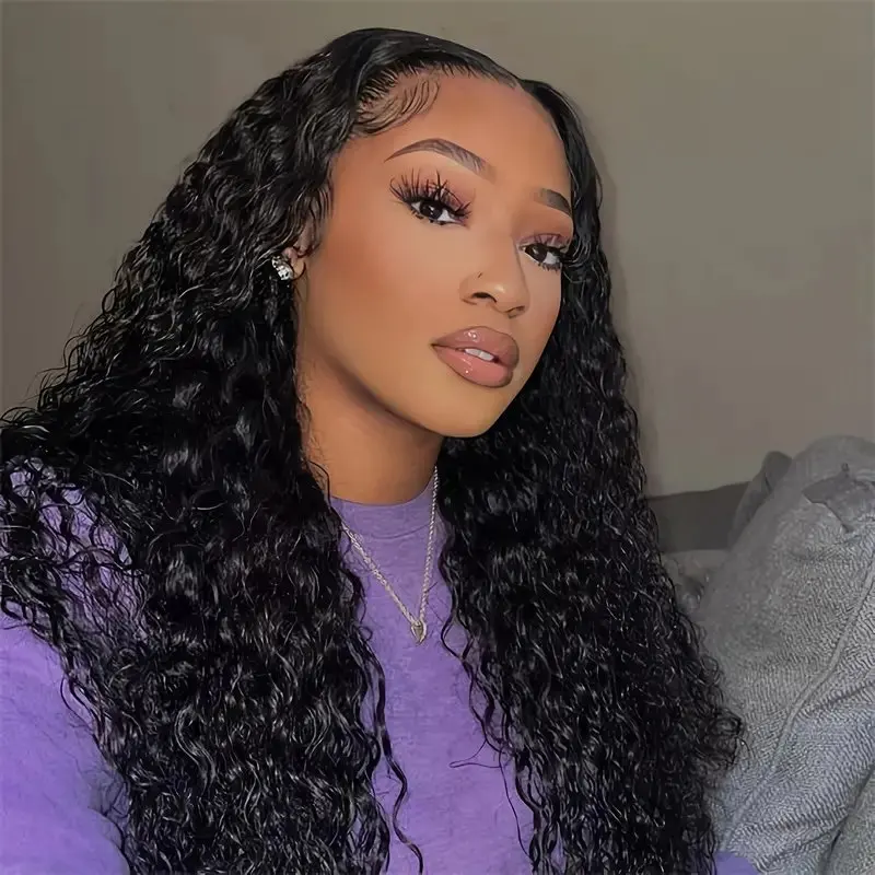 Rosabeauty Deep Wave HD Lace Front Human Hair Wigs 13x4 250 Density 5X5 Preplucked Ready To Go Curly Wig 8 40 Inch Nature Color