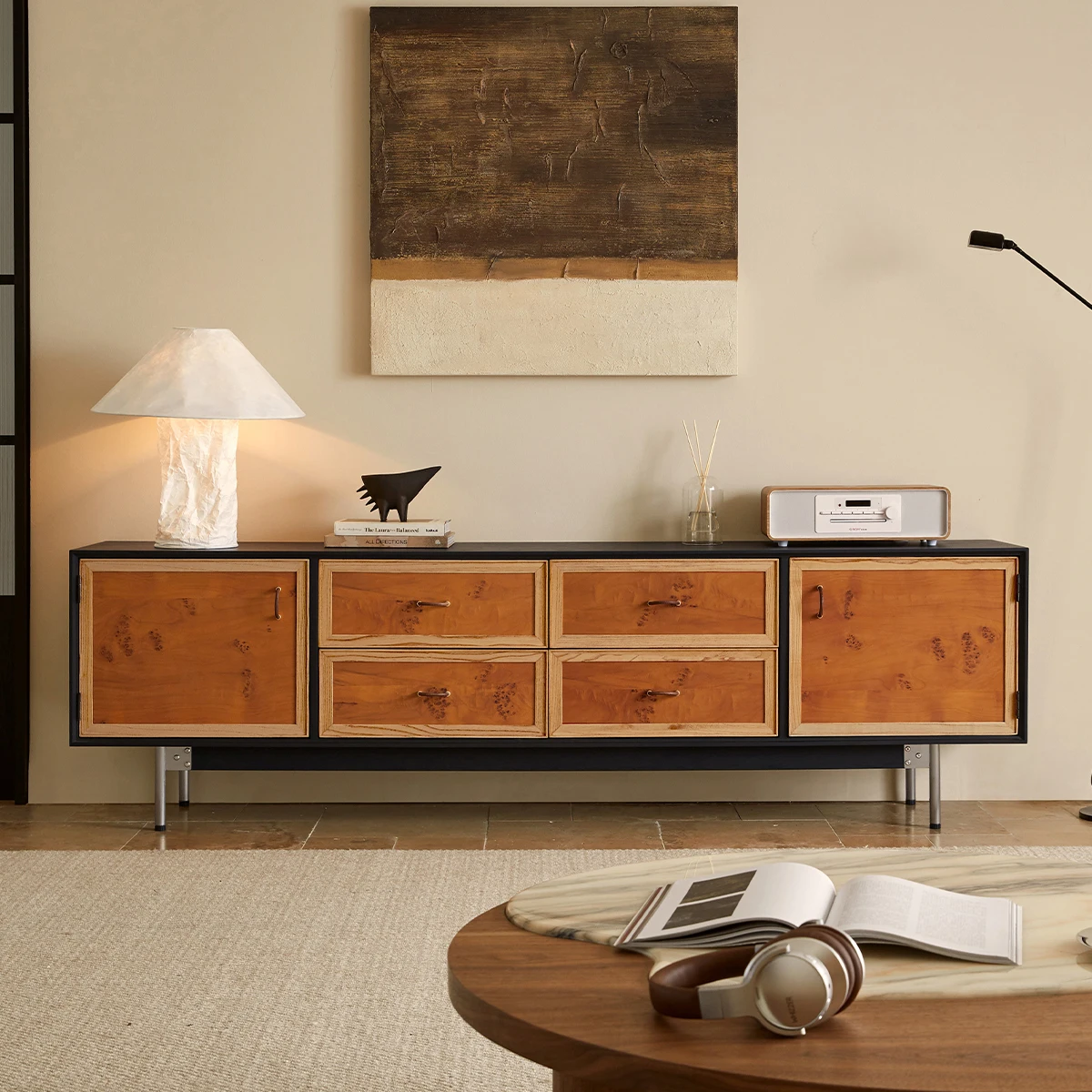 

Современный журнальный столик или тумба под телевизор в стиле Light Luxury Design 2022 года, белый, для гостиной