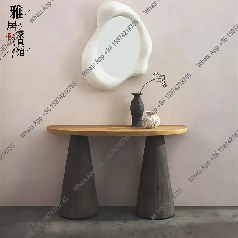 

X62 Modern Simple Solid Wood Entrance Platform Nordic Designer Personality Creative Special-shaped Designer Style Fashion
