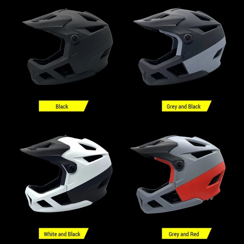 AliExpress NONE Full Face Mountain Bike Helmet for Men Women Road Bike Helmet Lightweight Adjustable Visor and Goggle Port 55-59CM