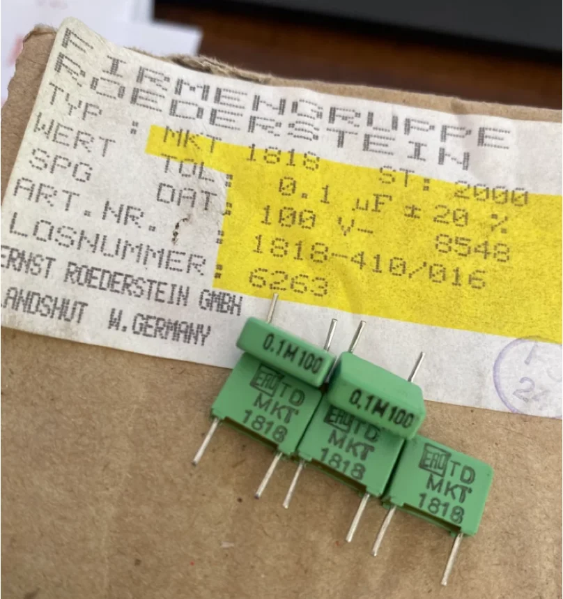 

30pcs/lot Original German ERO MKT1818 100V 0.1UF P7.5MM copper-pin thin-film capacitor free shipping