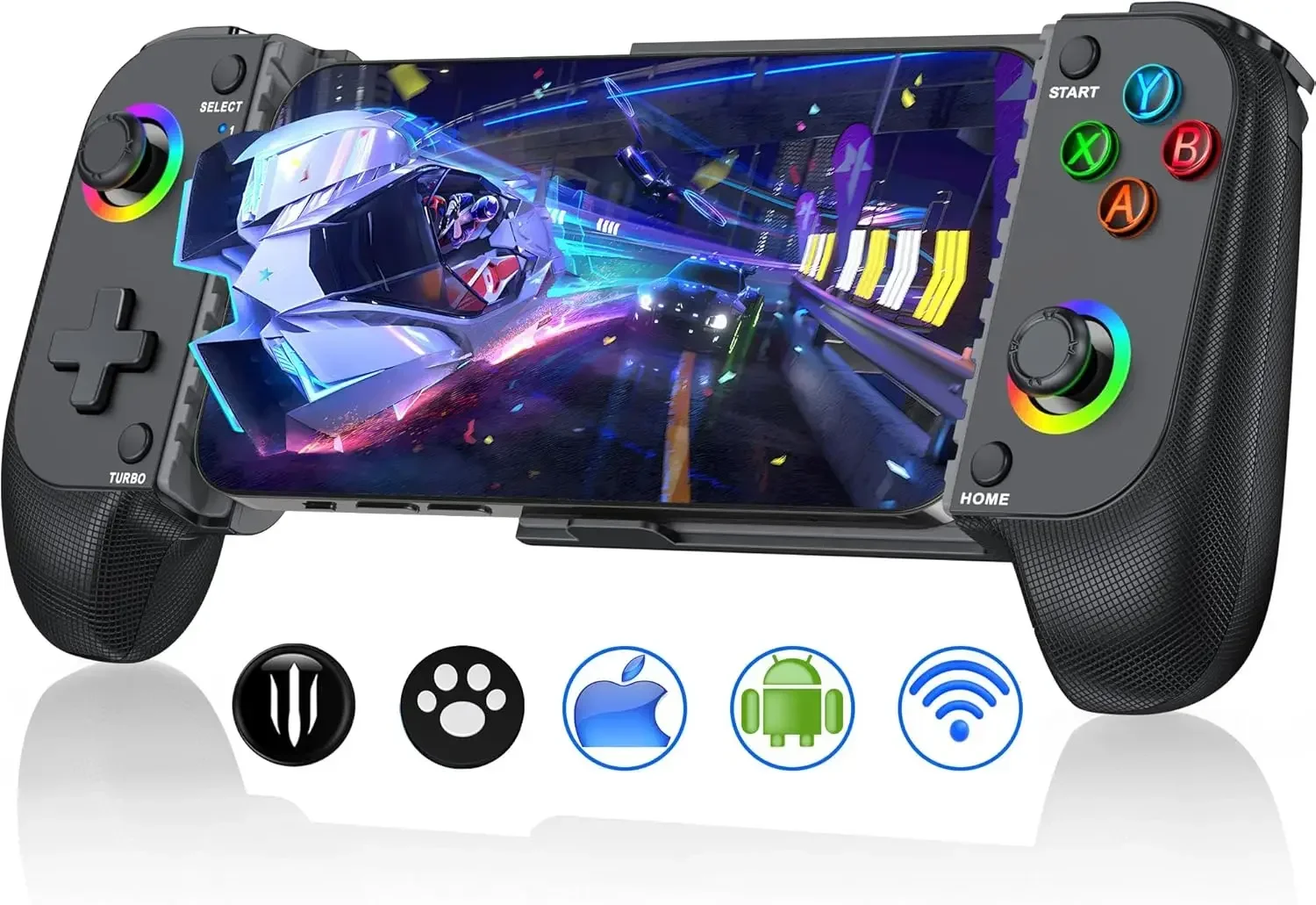 

Phone Controller for iPhone/Android with Hall Joystick and Wireless Controller for iPhone Support Xbox Game,Steam Link