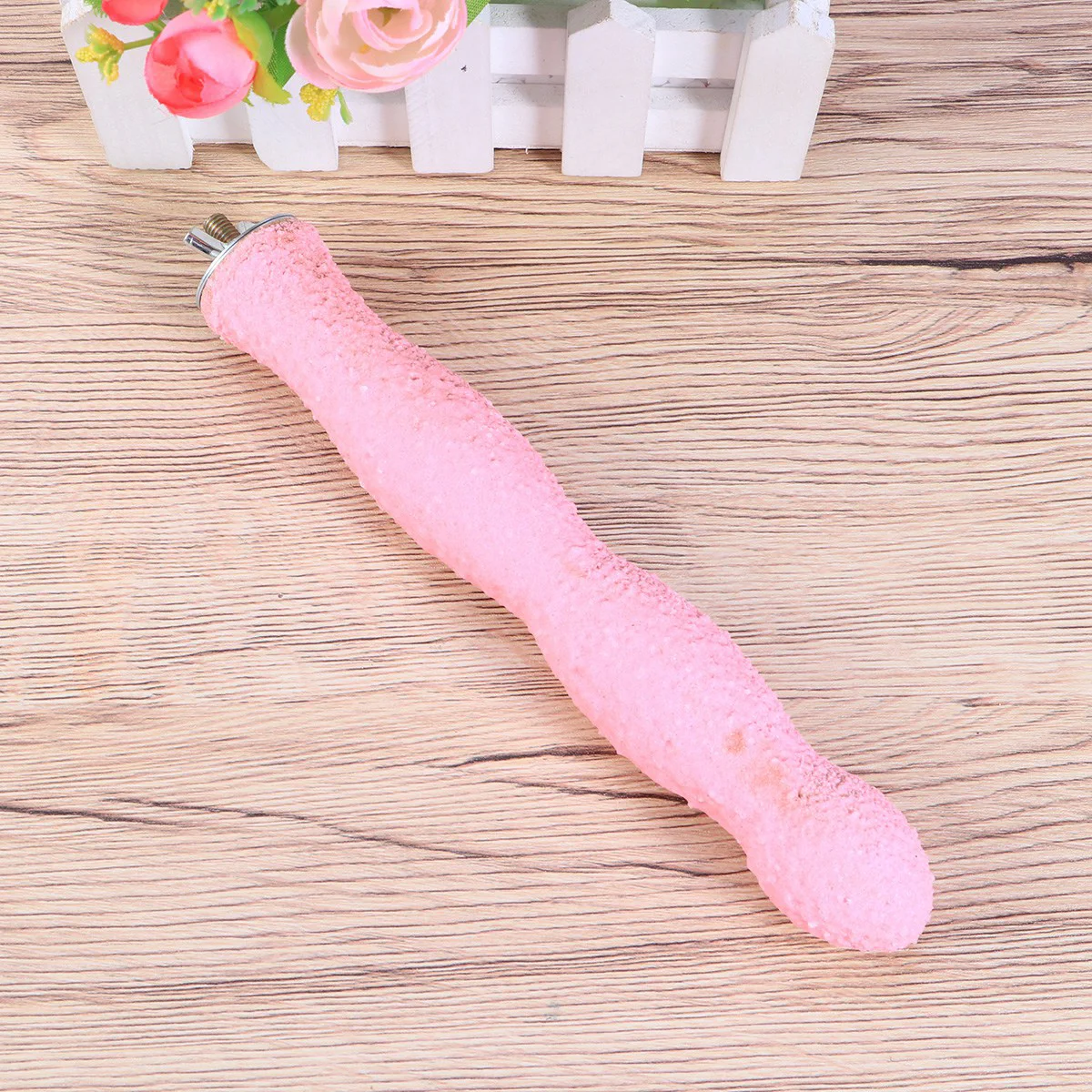 14CM Bird Perch Parrot Stand Parakeet Natural Wood Rough Sand Perches Grinding Nail for Small Medium Large Birds African Cage