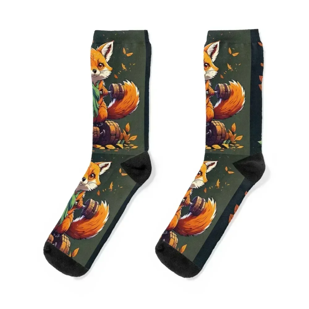 

Gym fox Socks funny gift Rugby funny gifts sports and leisure Luxury Woman Socks Men's