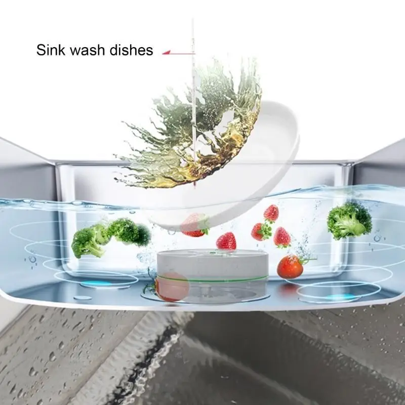 Small Rechargeable Dishwasher Portable Electric Cleaning Device ABS Texture