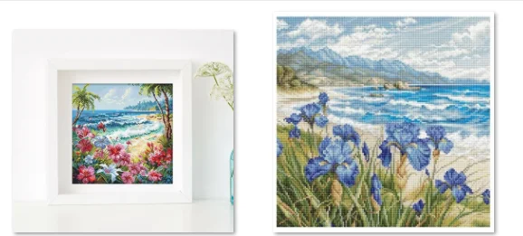 

Набор для вышивки крестом DIY Набор для украшения Набор для вышивки крестом Новые поделки Ручная вышивка Leti L8099 Seaside Paradise Bird 34-34