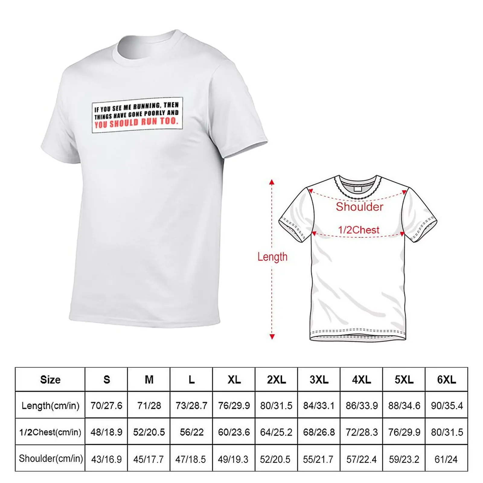 If You See me Running, Then Things Have Gone Poorly and You Should Run Too, Funny Hard Hat Quote T-Shirt