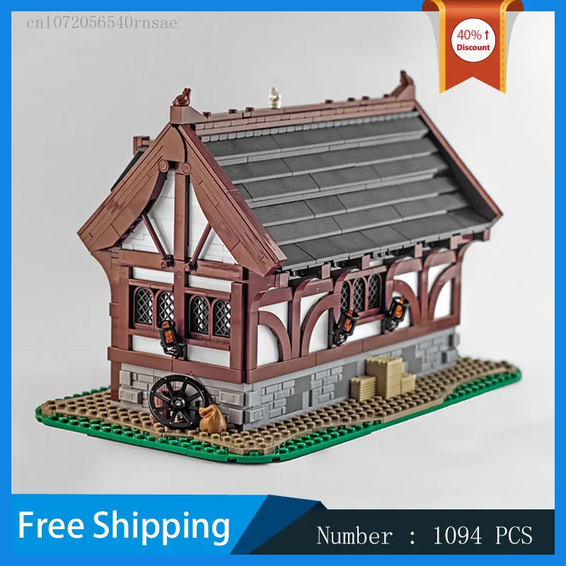 Moc Bausteine kleine mittelalter liche stabile Burg Sammlung DIY Ziegel Architektur Landschaft Weihnachts geschenk Geburtstags geschenk