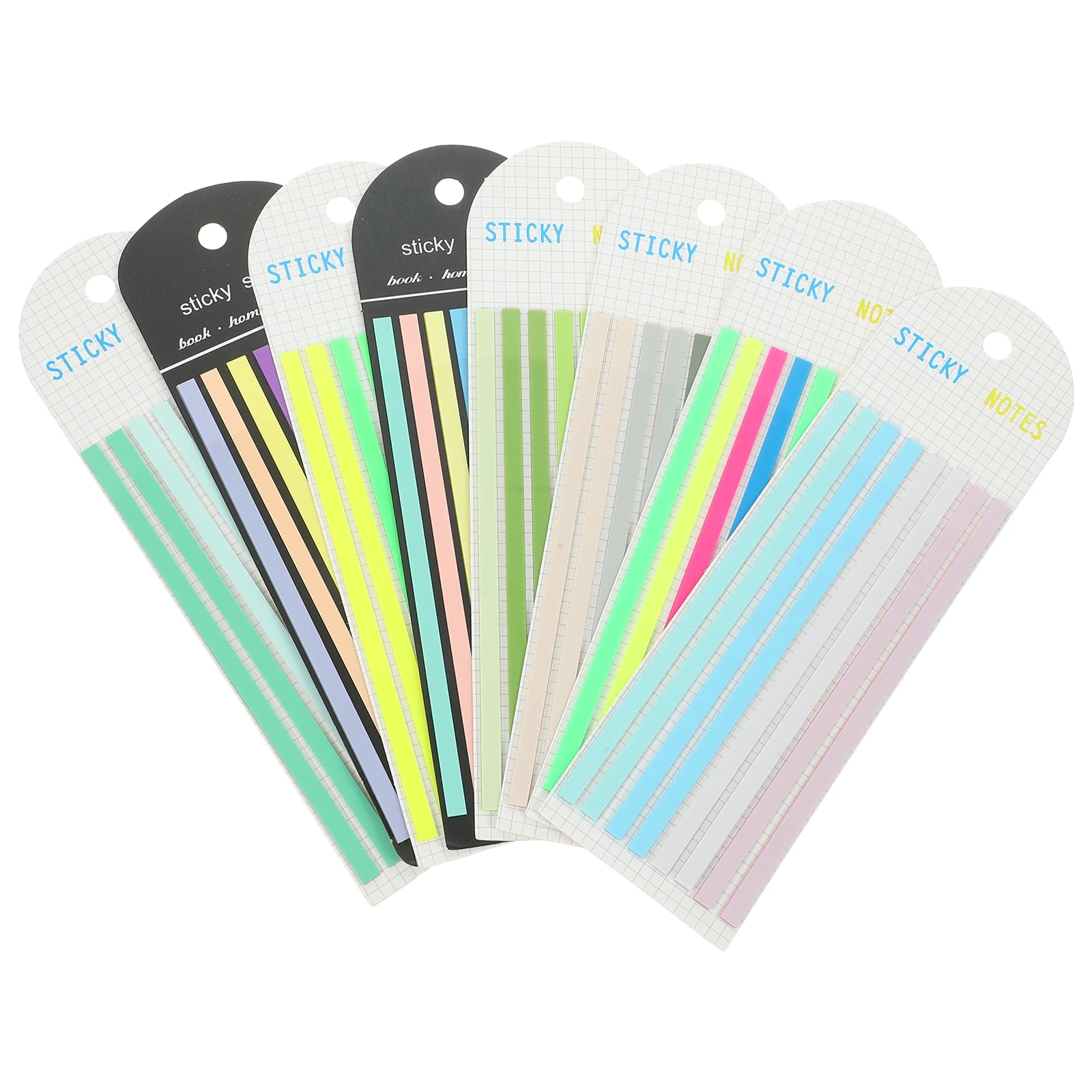 

8 set 8 Sets Sticky Tabs Transparent Highlighter Tape Book Annotation Tabs Page Markers For Reading Notes Sentence Strips