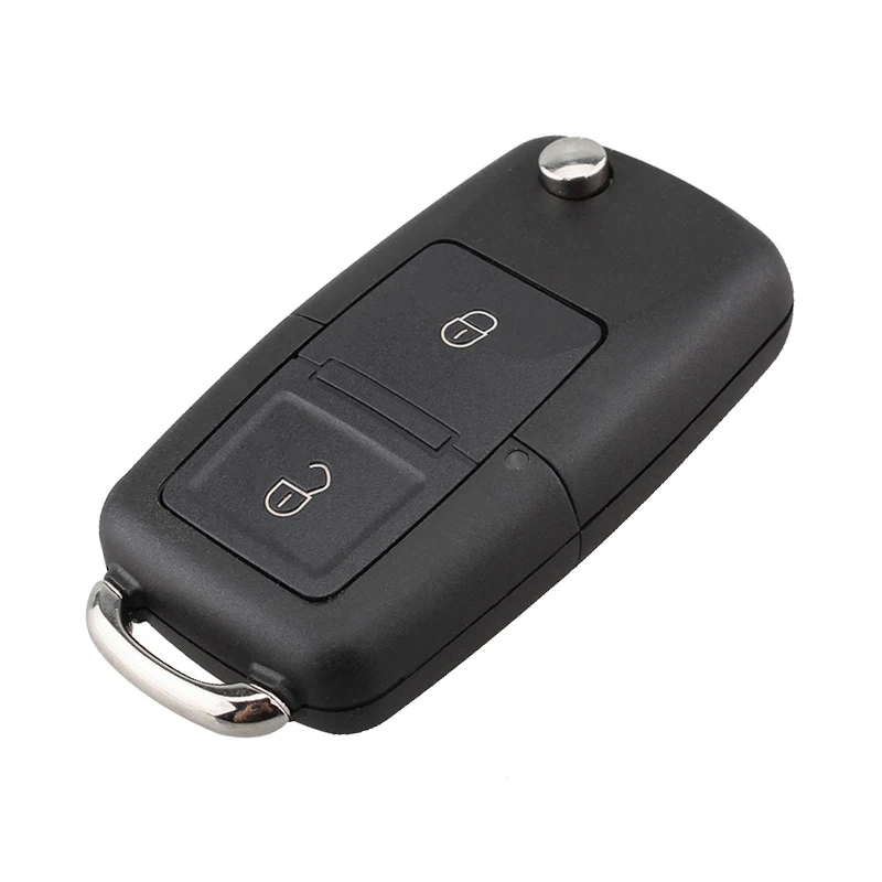 434MHz Uncut Flip Folding Remote Car Key Fob with ID48 Chip 1J0 959 753 AG Fit for VW Beetle Bora Golf Polo Transporter T5