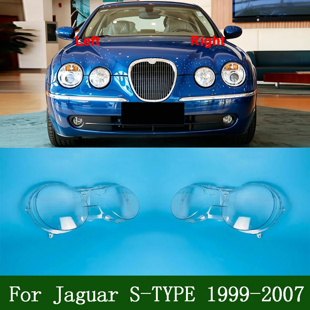 

Front Headlamp Lamp Cover Headlight Shell Transparent Lens Replace The Original Lampshade Plexiglass For Jaguar 1999-2007 S-TYPE