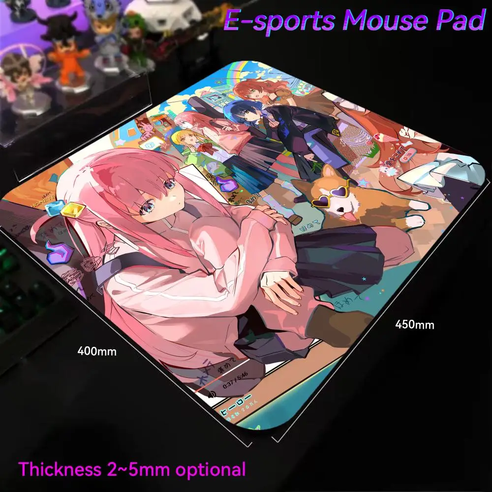 B_bocchi the R_rock Mouse Pad Small keyboard Accessories Mouse Pad Wrist Kawaii Mouse Pad Protector 450x400 Teclado  E-Sports An