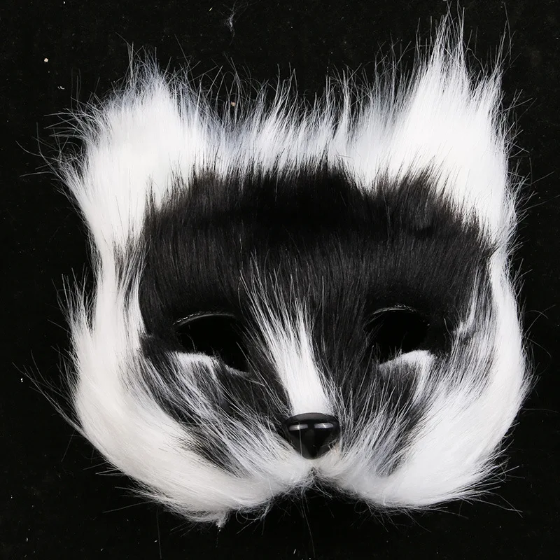 Halloween Cosplay Karneval Party Fuchs Form Gesichtsmaske Kunstpelz Pelztier Katze Haarmaske Maskerade Kopfbedeckung Nachahmung Spielzeug – Detail 11
