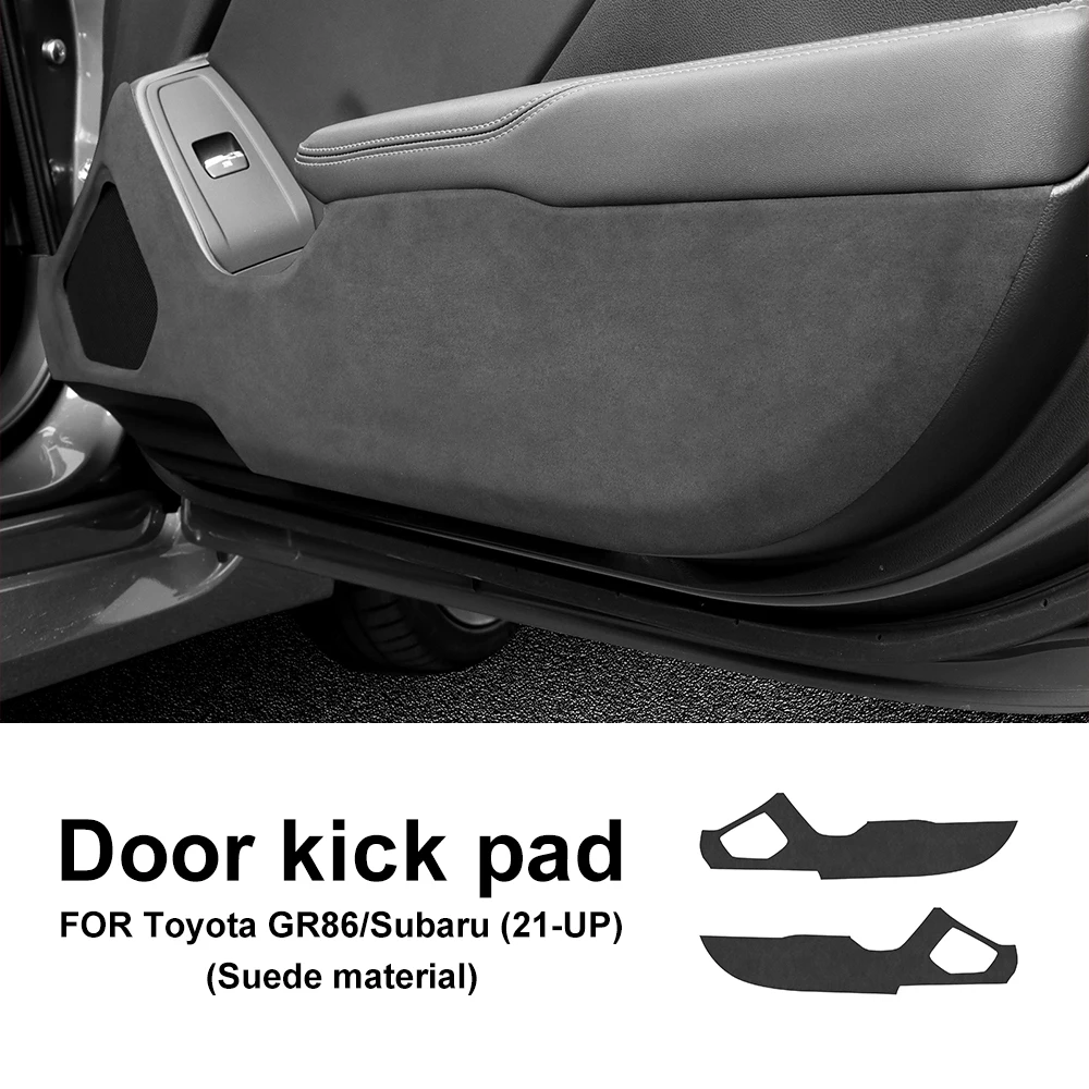 KUNGKIC Door Anti-kick Pad For Toyota GR86 Subaru BRZ 2021 2022 2023 2024 Sticker Leather Carbon Mat Interior Trim Accessories