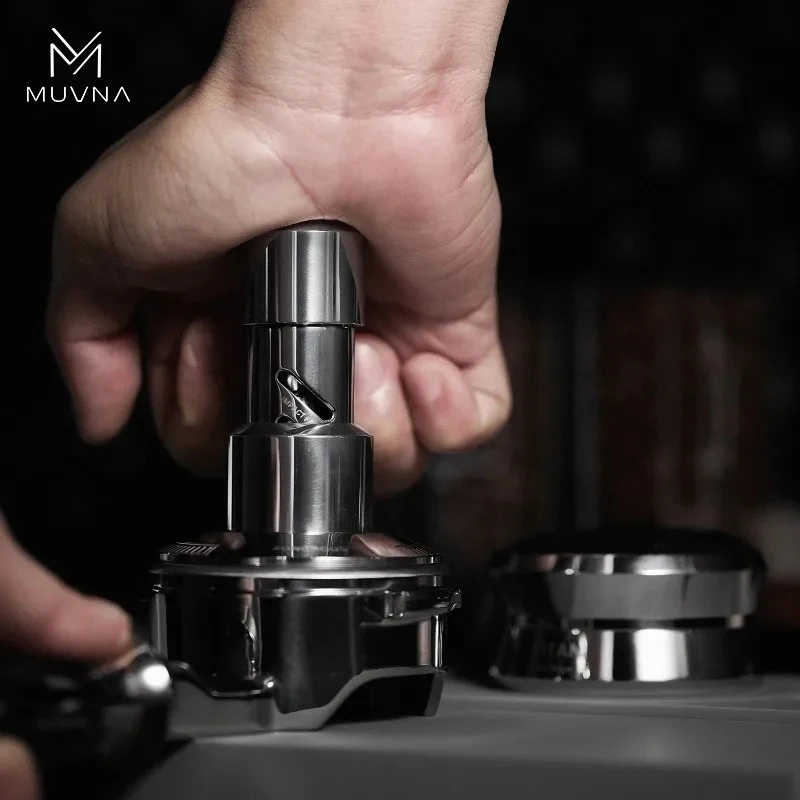 Muvna 51/53.35/58.35MM Espresso Tamper Barista Coffee Tamper with Calibrated 4 Spring Loaded Stainless Steel Tampers Accessories