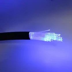 100M Decorative PVC Sheather Fiber optic cable Multi strands 0.75mm in Black PE jacket PMMA Led Plastic Optic String Light Decor