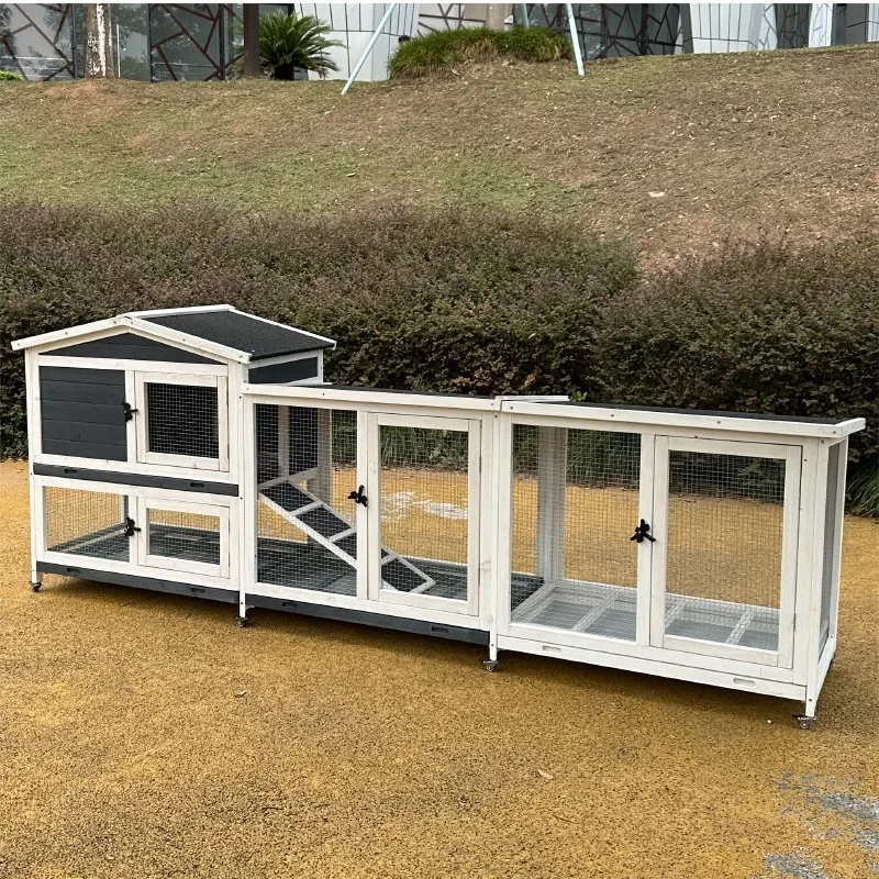Deluxe Rabbit Cage Rabbit Villa with Tray Rabbit Nest Plus Size Chicken Cage Pigeon Cage