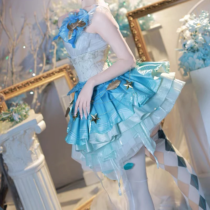 Game Identity V Margaretha Zelle Female Dancer Drifting Moonlight Suit Elegant Lolita Dress Halloween Party Cosplay Wig Costume