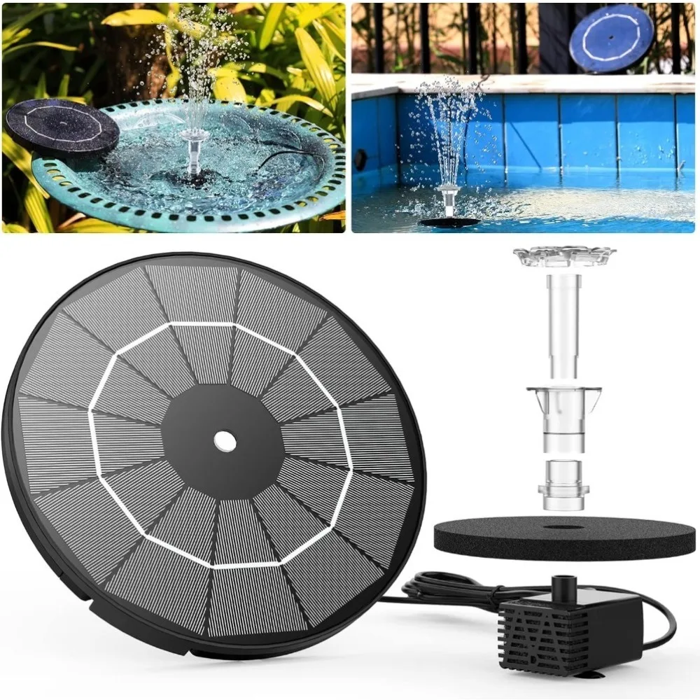 AISITIN 3.5W Solar Fountain Pump for Water Feature Outdoor DIY Solar Bird Bath Fountain Solar Powered Water Fountain