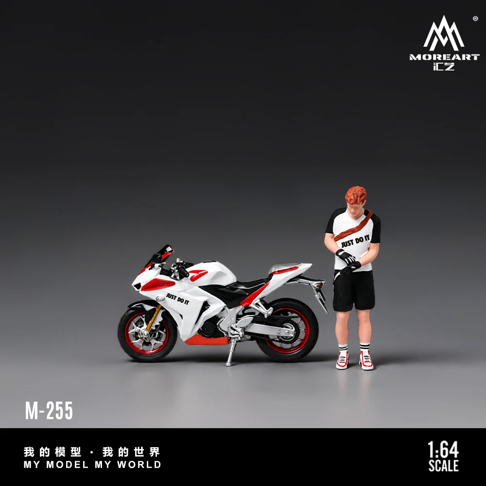 *Pre-Order*MoreArt 1:64 Trendy Knight Motorbike Figure Set Resin Model Realistic Mini Figurine Diorama Layout Accessory view 2