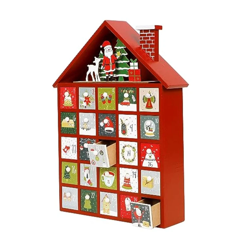Customization.Customization.Custom Christmas Advent Calendar Box Paper Wood Advent Calendar Gift Box