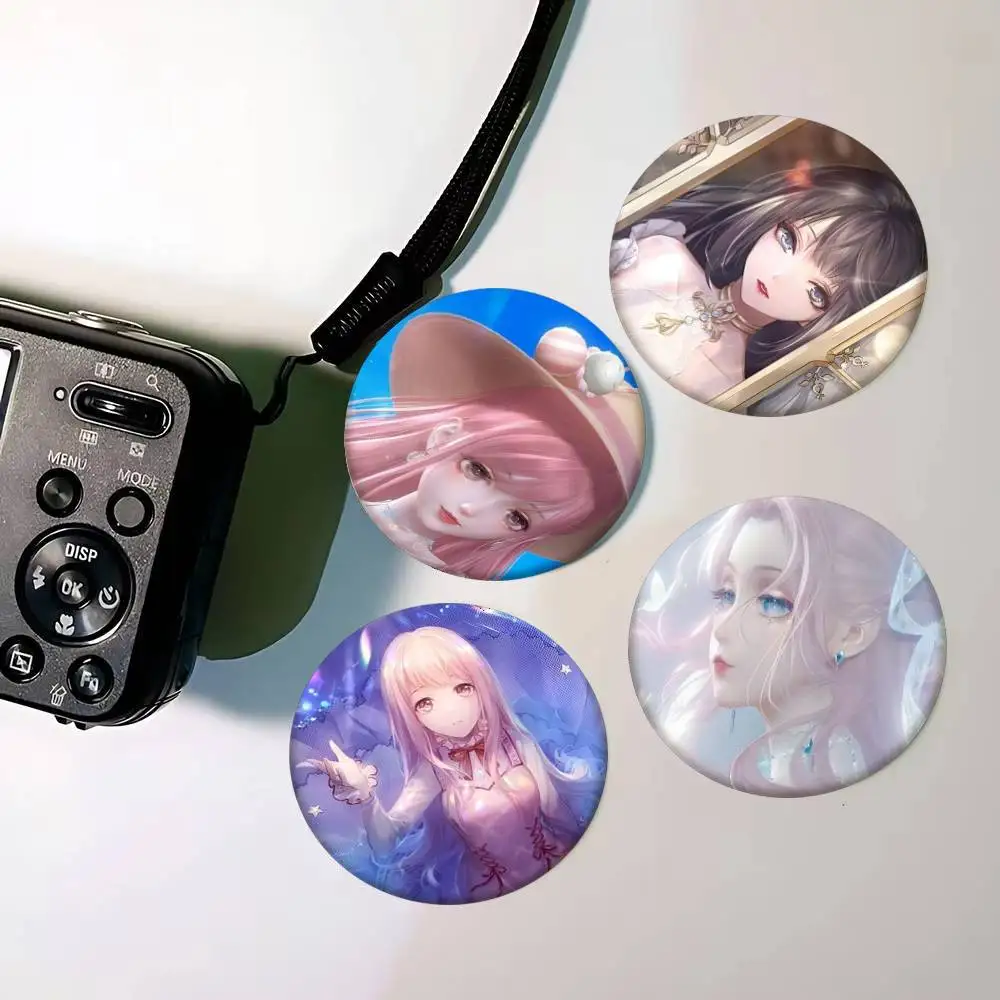 Game Miracle Nikki  Badge Tinplate Meme Round Brooch for Hat Bag Creative Lapel Jewelry Accessories Gifts