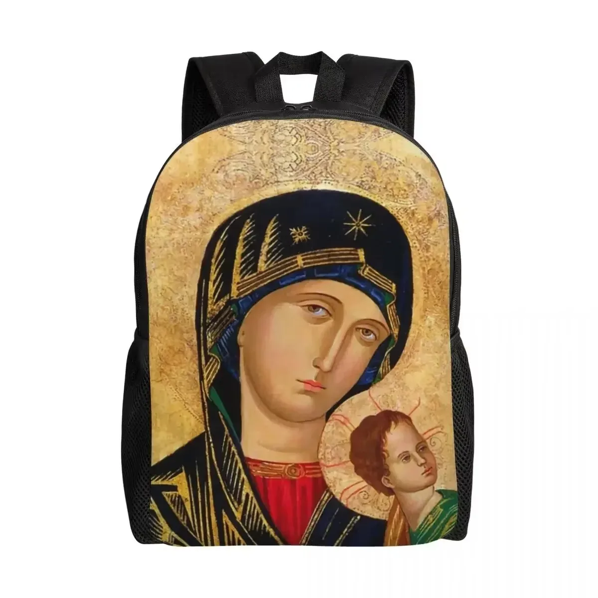 

Custom Our Lady Of Guadalupe Mexican Virgin Mary Laptop Backpack Bookbag for College School Student Mexico Catholic Saint Bags