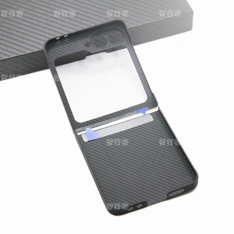 Imagem -02 - Zxke Carbon Fiber Phone Case Aramida Shell Protetora Capa para Samsung Galaxy z Flip6 W25flip Leve Fino de Alta Resistência