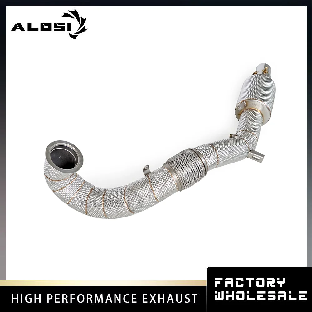 Exhaust downpipe for Volkswagen Arteon （front-wheel drive car）  2.0T 2018-2023 High-Performance Exhaust Down Pipe Perfect Fit