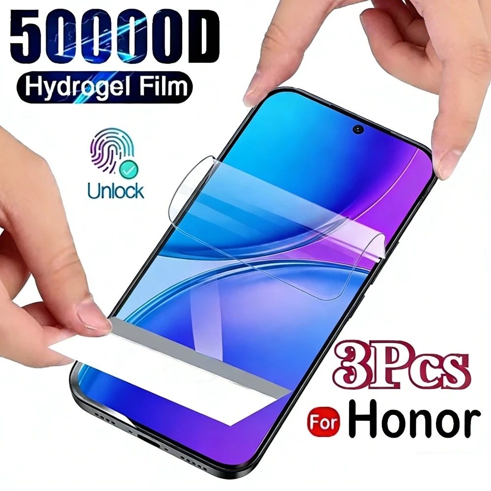 

3Pcs Ultra Clear Hydrogel Film for Honor Magic 8 7 6 5 Pro X9c X9a X8a X8b Screen Protector for Honor 500 400 300 200 Pro 100 90
