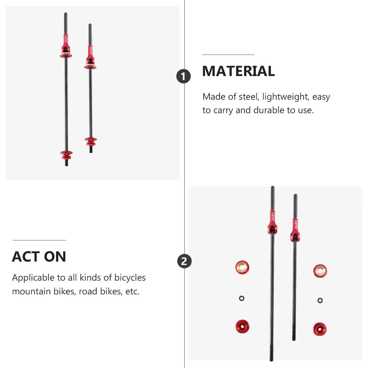 

Быстросъемный шампур, стальной прочный велосипедный быстроразъемный стержень, шампуры для горной дороги, комплект для быстрого демонтажа, аксессуары для велоспорта