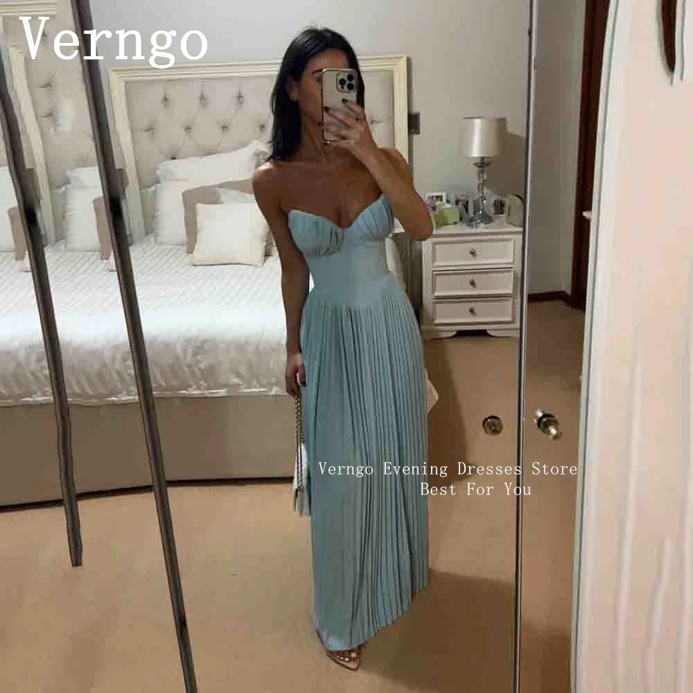 

Verngo Blue Maxi Prom Gown Sexy Sweetheart A Line Party Dress For Women Sleeveless Formal Classy Evening Dress 2024