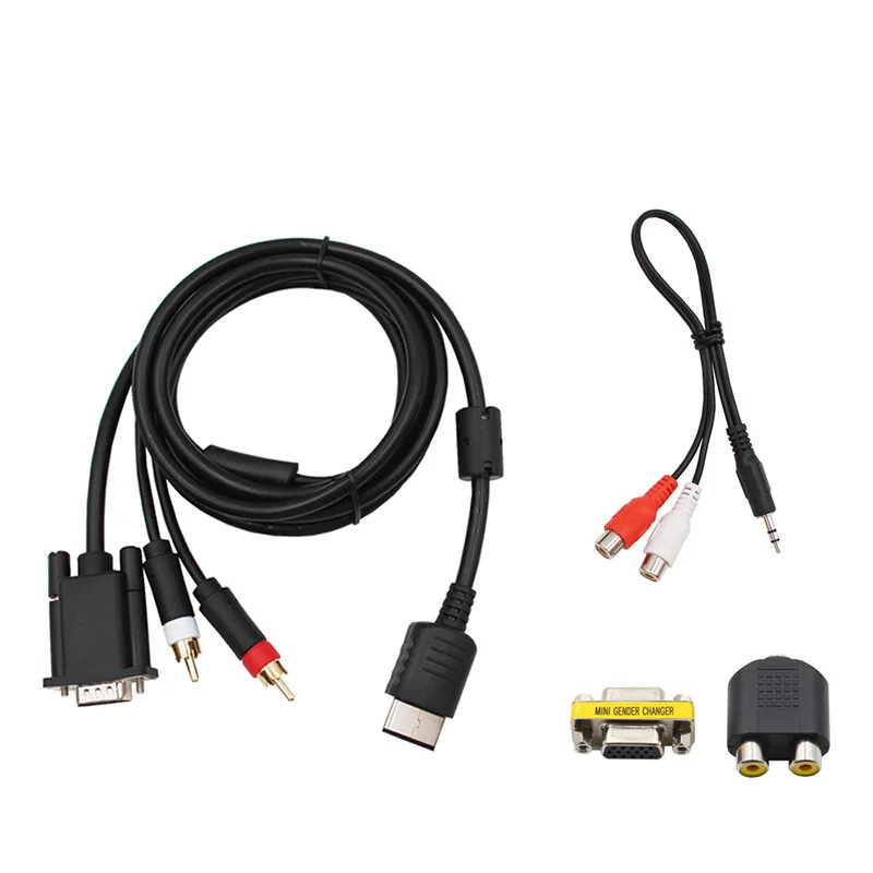 2026 Repair DC VGA Video Cable HD RCA Adapter Japan NTSC US PAL for SEGA Dreamcast Console 1.8M