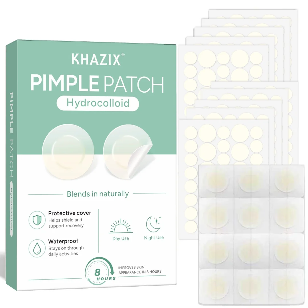 372Pcs Gentle Hydrocolloid Facial Patches, Yellow & Clear Shades, Invisible Skin Care Stickers, Waterproof, Day & Night Use