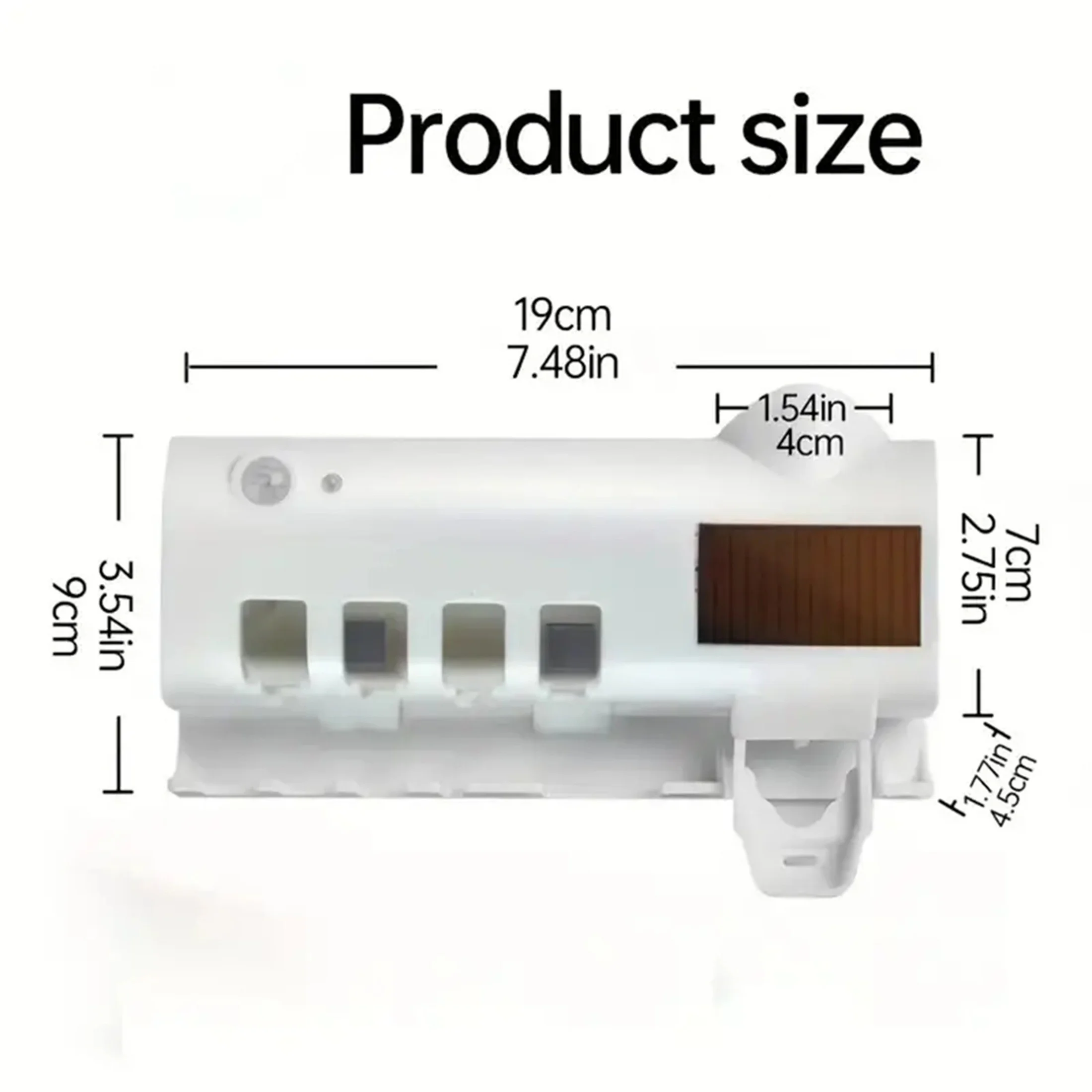 1pc Holder Automatic Toothbrush Toothpaste Dispenser Set Dustproof Sticky Suction Wall Mounted Toothpaste Squeezer for Bathroom