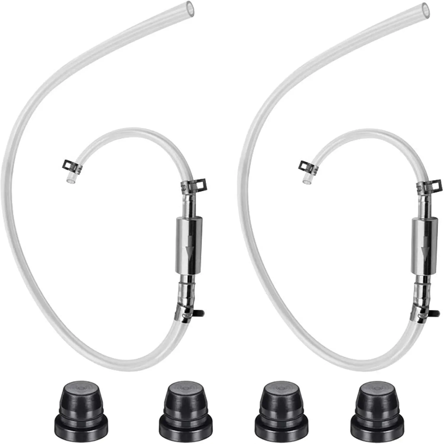 

2 PCS Universal Brake Fluid Deflerator Brake Bleed Hose Kit Bleeding Oil Change Pump Tool Car Brake Pipe with Metal Clamp