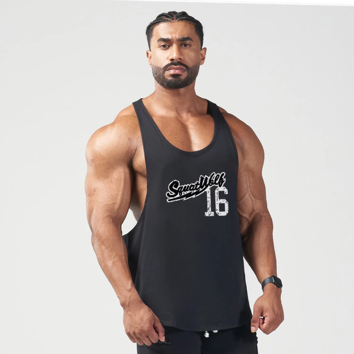 Fitness Sports Casual Vest Men\'s Exercise Basketball 2023 Vest Solid Color Fashion Fitness Clothing Tide