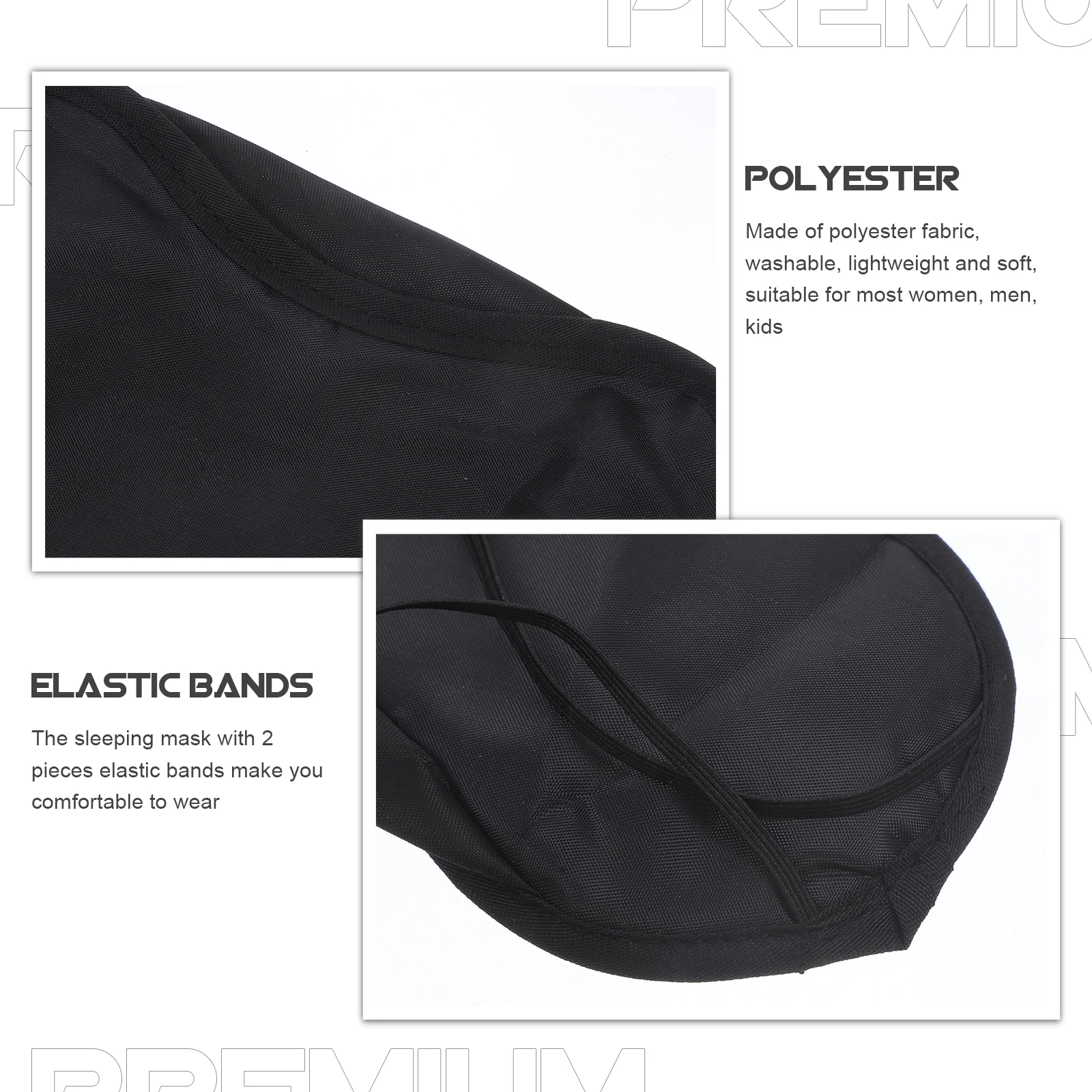 

30 шт., маска для сна, полиэстер, моющаяся, легкая, мягкая, затеняющая повязка на глаз для путешествий, отдыха, горячая и холодная терапия, сплошной цвет