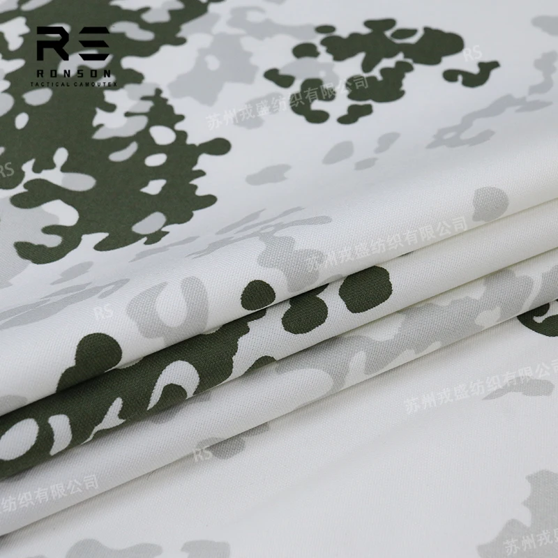 500D Nylon Cordura Schneetarn Camo Water-Resistant PU Coated for Tactical Gear Backpack Military Rucksack Camping Su