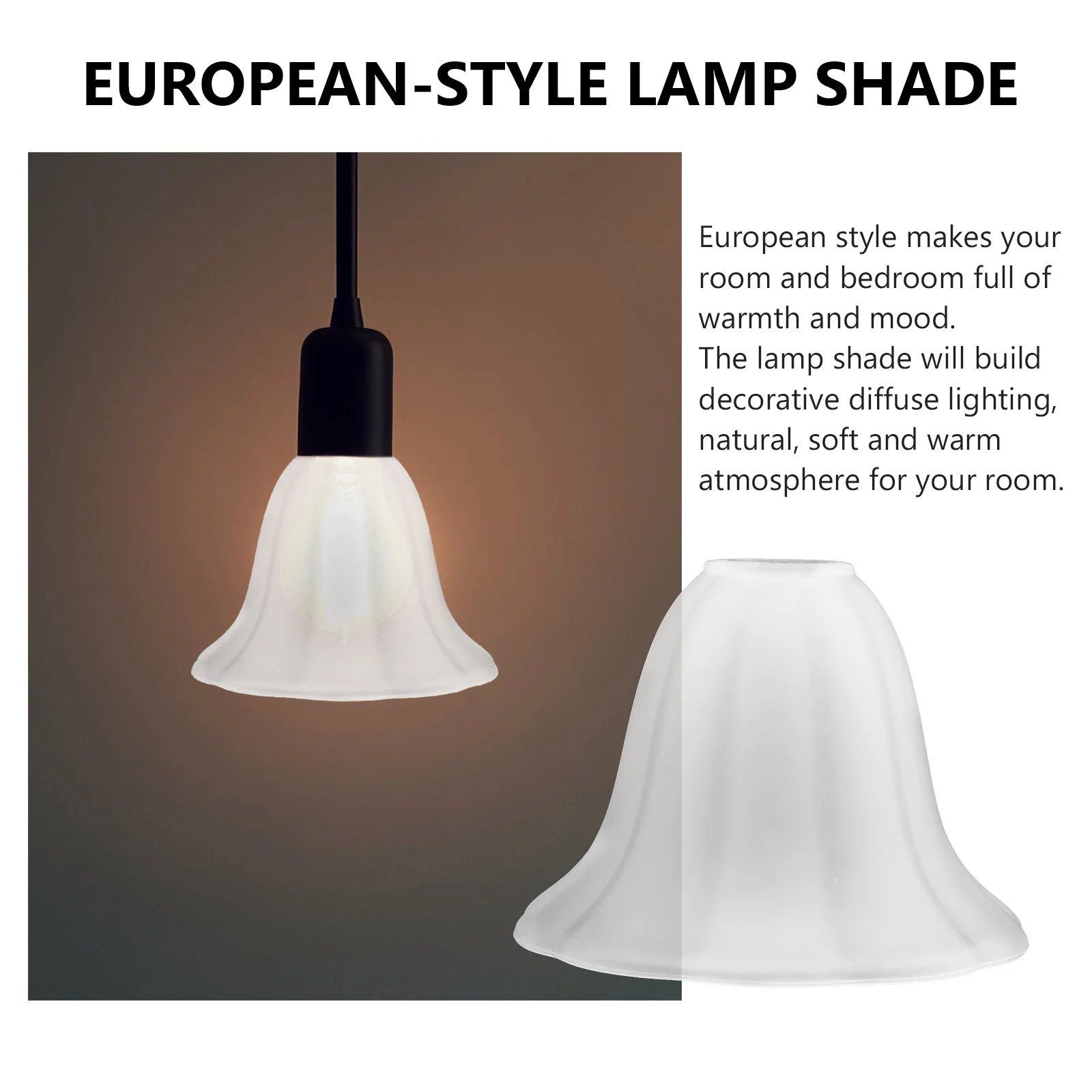 

Glass Lampshade Chic Light Cover Protective Shade for Wall Ceiling Floor Lamps Warm Atmosphere Glass Lamp Shade